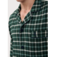 Pijama hombre franela cuadros EL Búho NOCTURNO Verde trébol