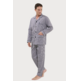Pijama hombre tela algodón cuadros EL Búho NOCTURNO Beige