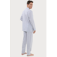Pijama  hombre tela algodón listas EL Búho NOCTURNO Beige