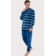 Pijama hombre terciopelo tapeta  EL Búho NOCTURNO Azul
