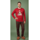 Pijama unisex navidad Entredos Rojo