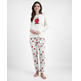 Pijama mujer algodón Snoopy Aznar Innova Crema