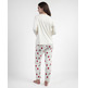 Pijama mujer algodón Snoopy Aznar Innova Crema