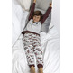 Pijama niño algodón puño perro Aznar Innova Marrón