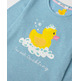 Pijama niña algodón puño pollito Aznar Innova Celeste