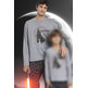 Pijama hombre algodón STAR WARS Aznar Innova Gris oscuro