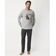 Pijama hombre algodón STAR WARS Aznar Innova Gris oscuro