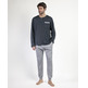 Pijama hombre algodón tapeta puño  Aznar Innova Marengo