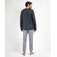 Pijama hombre algodón tapeta puño  Aznar Innova Marengo