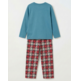 Pijama niño algodón snoopy cuadros Aznar Innova Azul