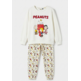 Pijama niña algodón snoopy Aznar Innova Crema