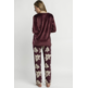 Pijama mujer terciopelo térmico pico Aznar Innova Burdeos