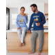 Pijama hombre desayuno DORMEN Azul