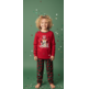Pijama niño-niña navidad Entredos Rojo
