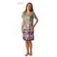 Playera mujer manga corta flores LENISS Verde